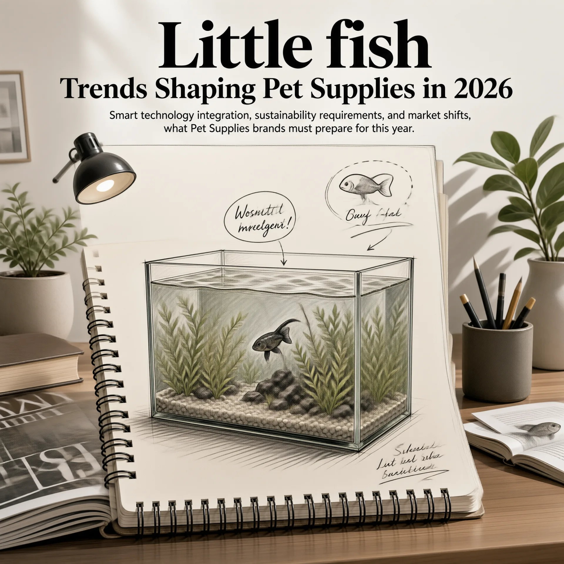 Editorial cover for the 2026 pet supplies trends article